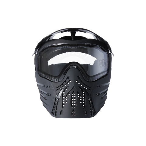 Lancer Tactical Ventilated Airsoft Mask Full Face w/ Visor - (Black)
